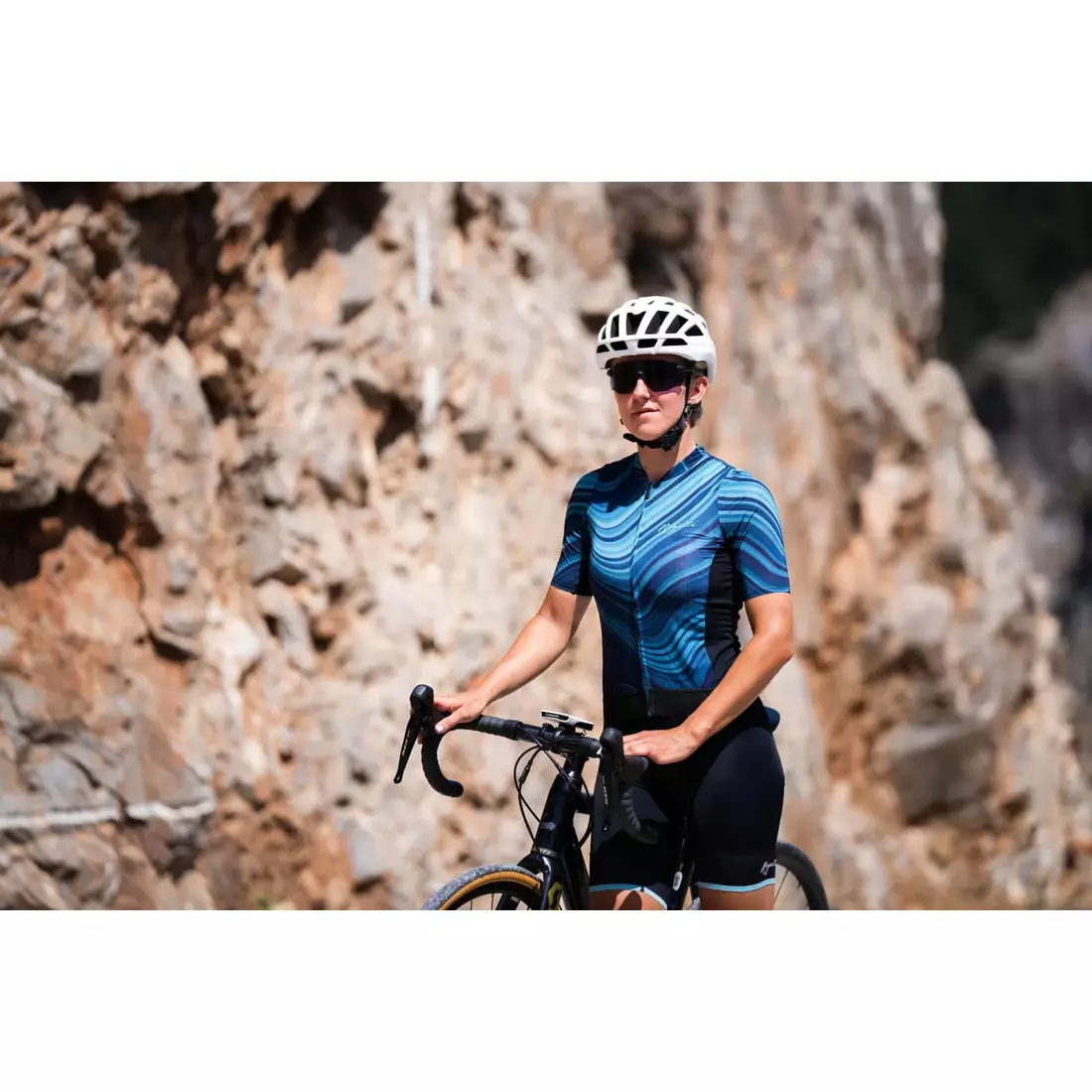 Rogelli LYNN women's cycling jersey, blue