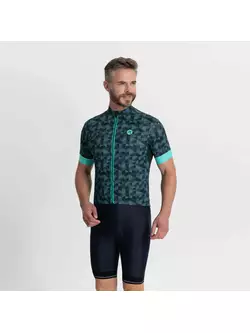 Rogelli RUBIK men's cycling jersey, grey-turquoise