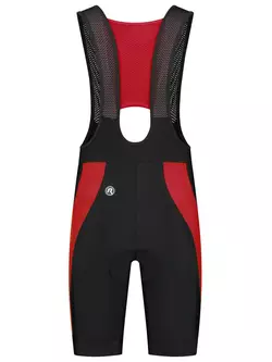 Rogelli TYRO II mens cycling bib shorts, black and red