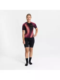 Rogelli women's cycling jersey AURORA burgundy and coral