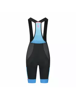 Rogelli women's cycling shorts with suspenders IMPRESS II blue