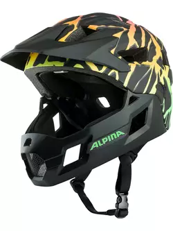 ALPINA RUPI children's fullface bicycle helmet, detachable jaw, FADING-NEON MATT