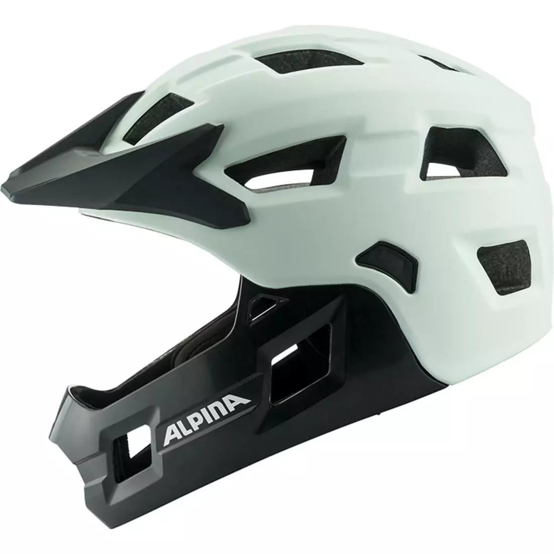 ALPINA RUPI children's fullface bicycle helmet, detachable jaw, OFF-WHITE MATT