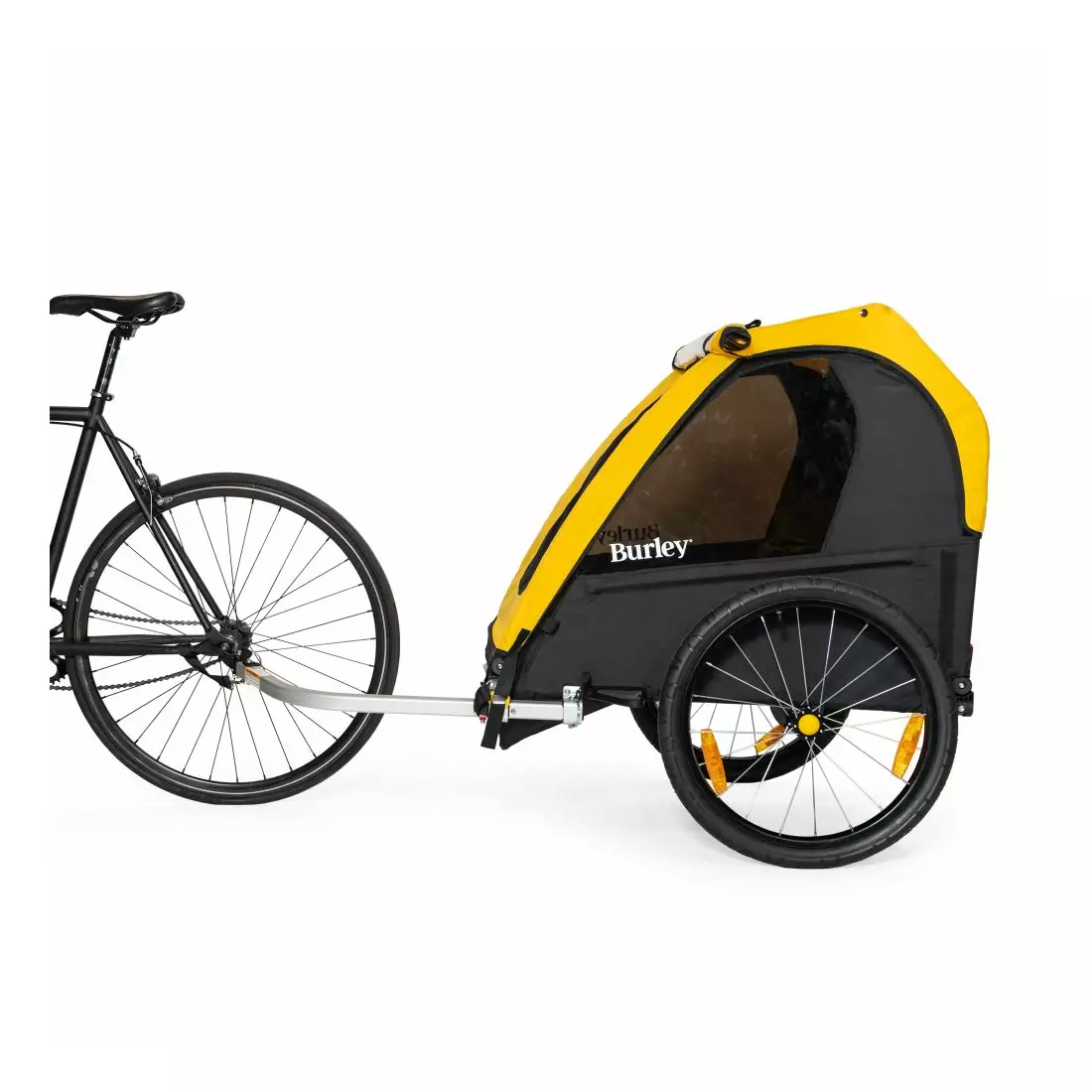 BURLEY BEE DOUBLE children's bicycle trailer, black and yellow