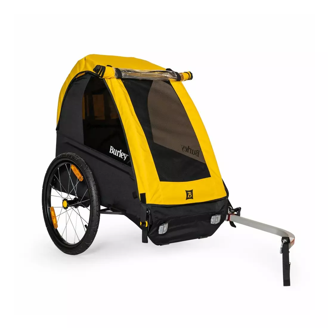 BURLEY BEE SINGLE children's bicycle trailer, black and yellow