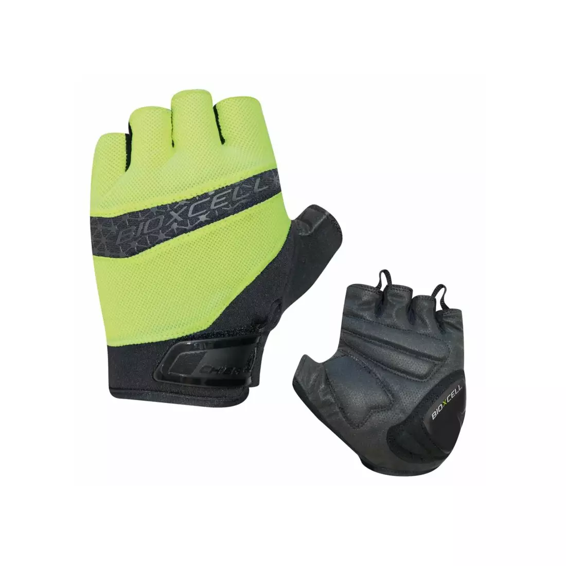 CHIBA BIOXCELL PRO cycling gloves, black-fluorine