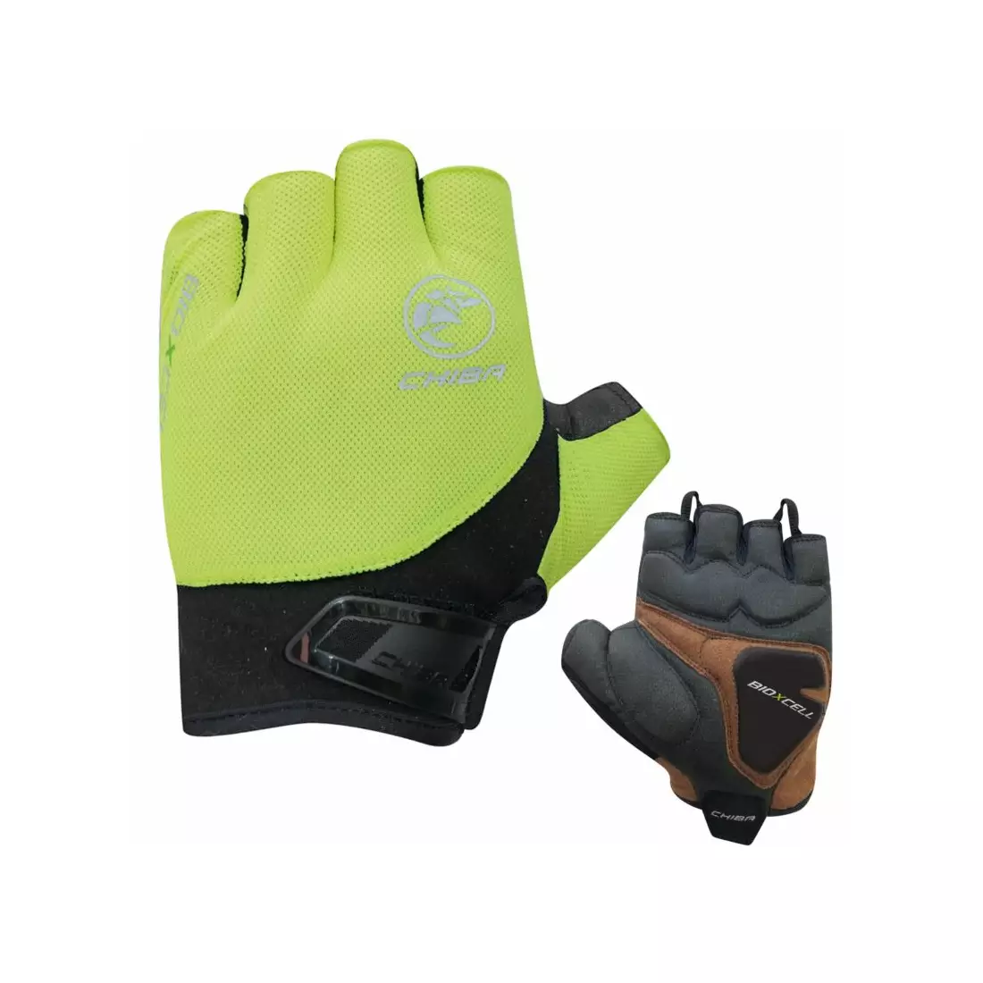 CHIBA BIOXCELL ROAD cycling gloves, black-fluorine 