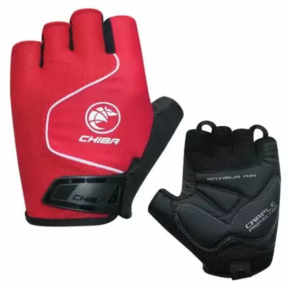 CHIBA COOL AIR cycling gloves, black-red