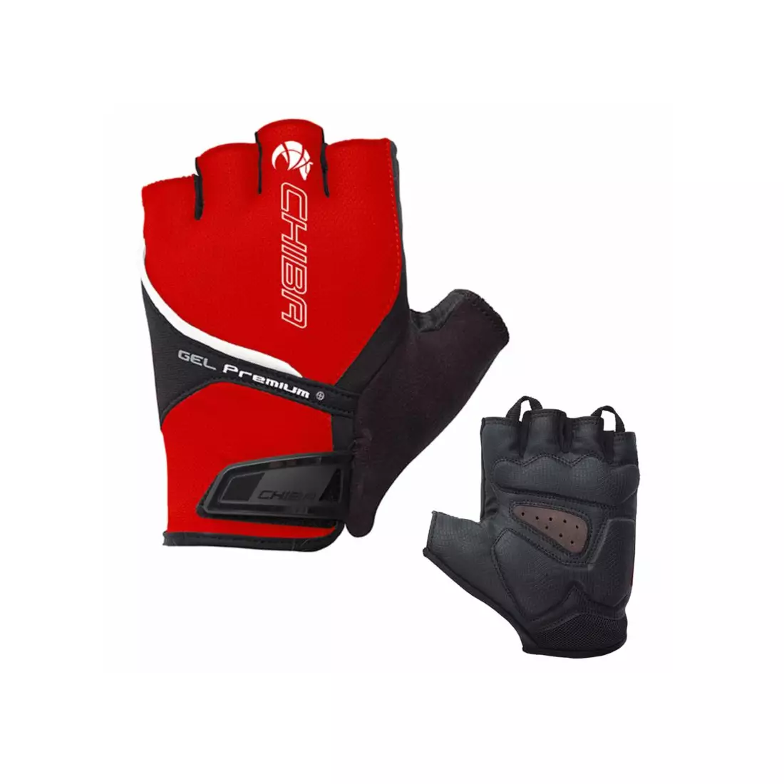CHIBA Gel Premium cycling gloves, red