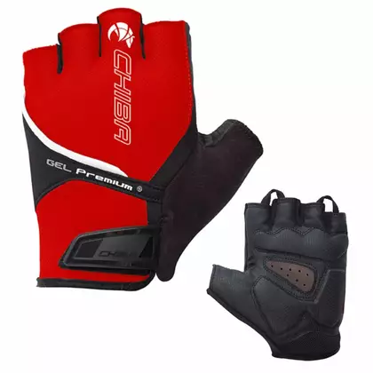 CHIBA Gel Premium cycling gloves, red