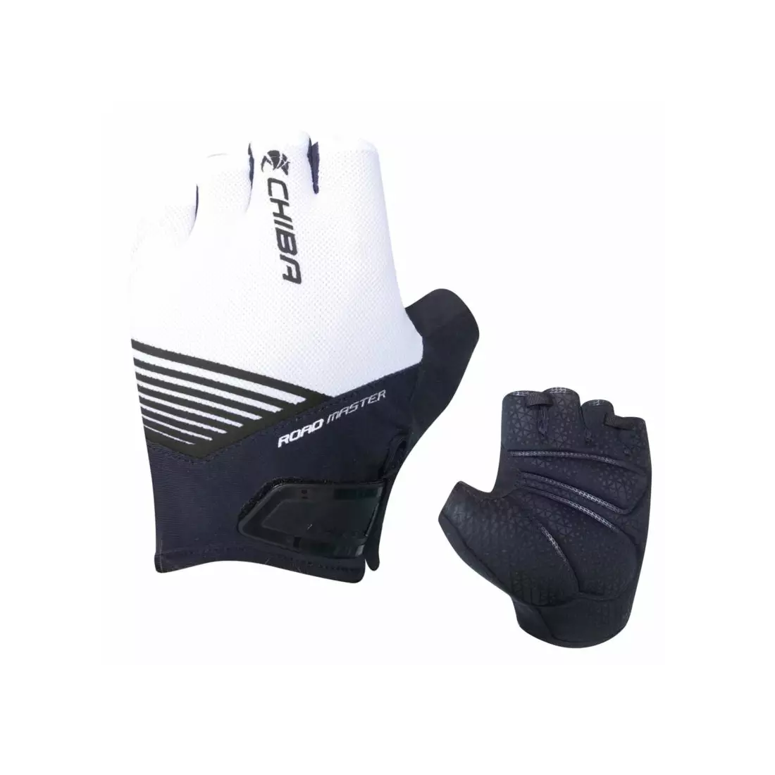 CHIBA ROAD MASTER cycling gloves, black and white