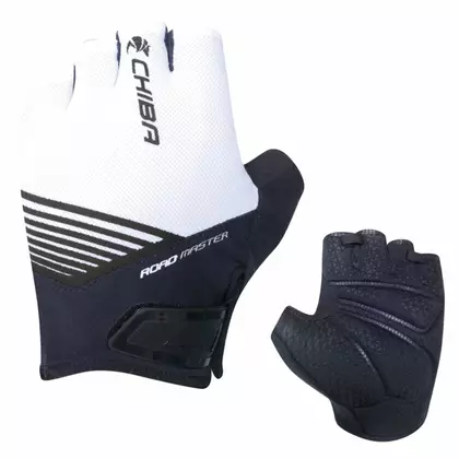 CHIBA ROAD MASTER cycling gloves, black and white