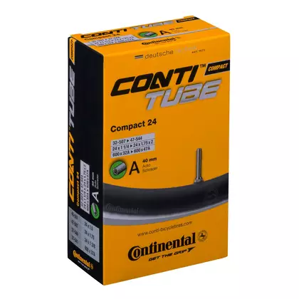 CONTINENTAL COMPACT 24/1,25 Auto bicycle tube with a 40 mm Schrader valve