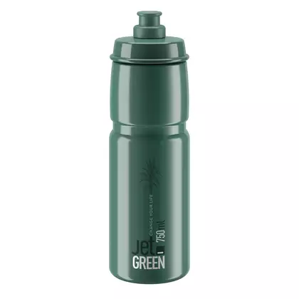 ELITE JET GREEN bicycle water bottle 750 ml, dark green