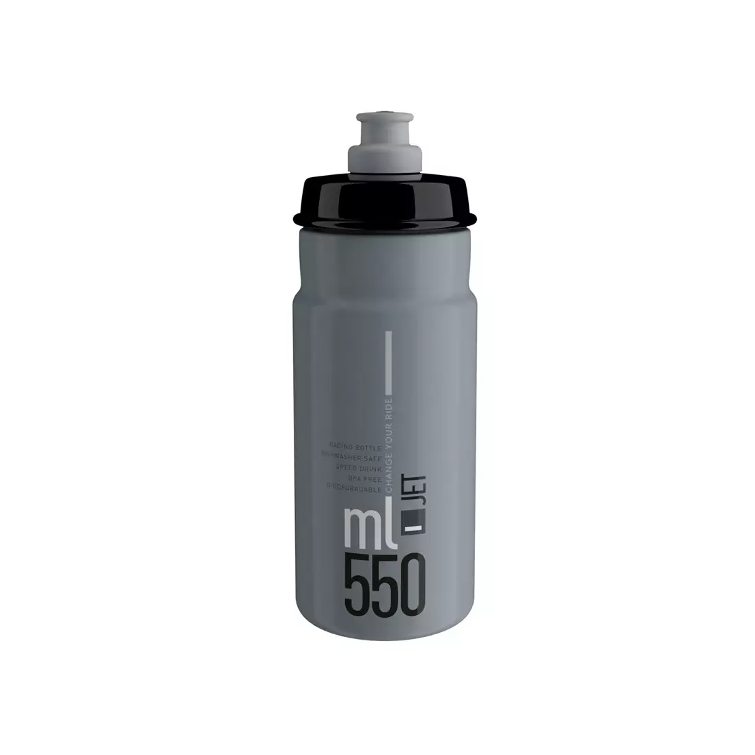 ELITE JET bicycle water bottle 550 ml, gray