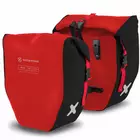 EXTRAWHEEL BIKER POLYESTER bicycle rear panniers, red-black 50 L