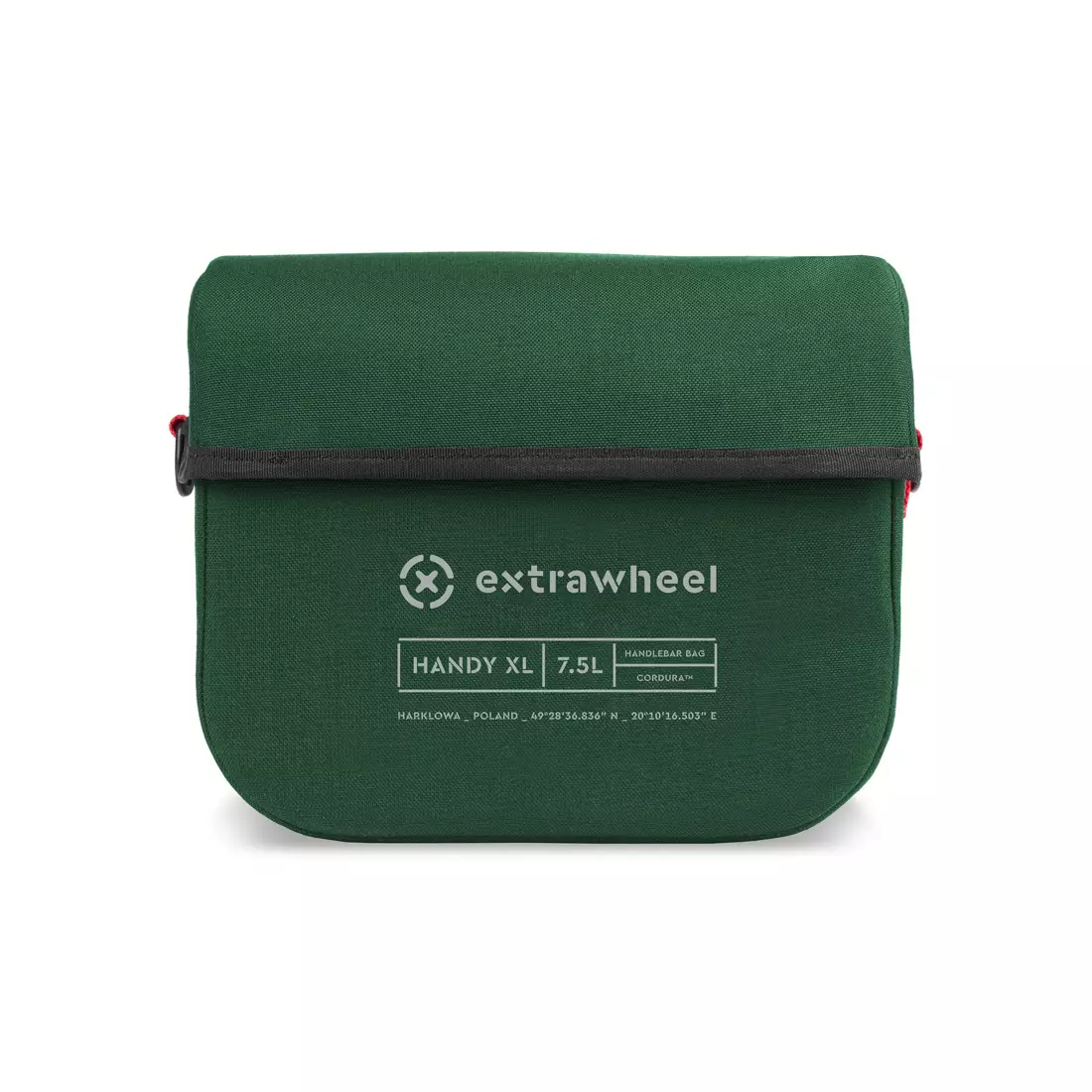 EXTRAWHEEL HANDY PREMIUM CORDURA XL bicycle handlebar bag, green 7,5 L