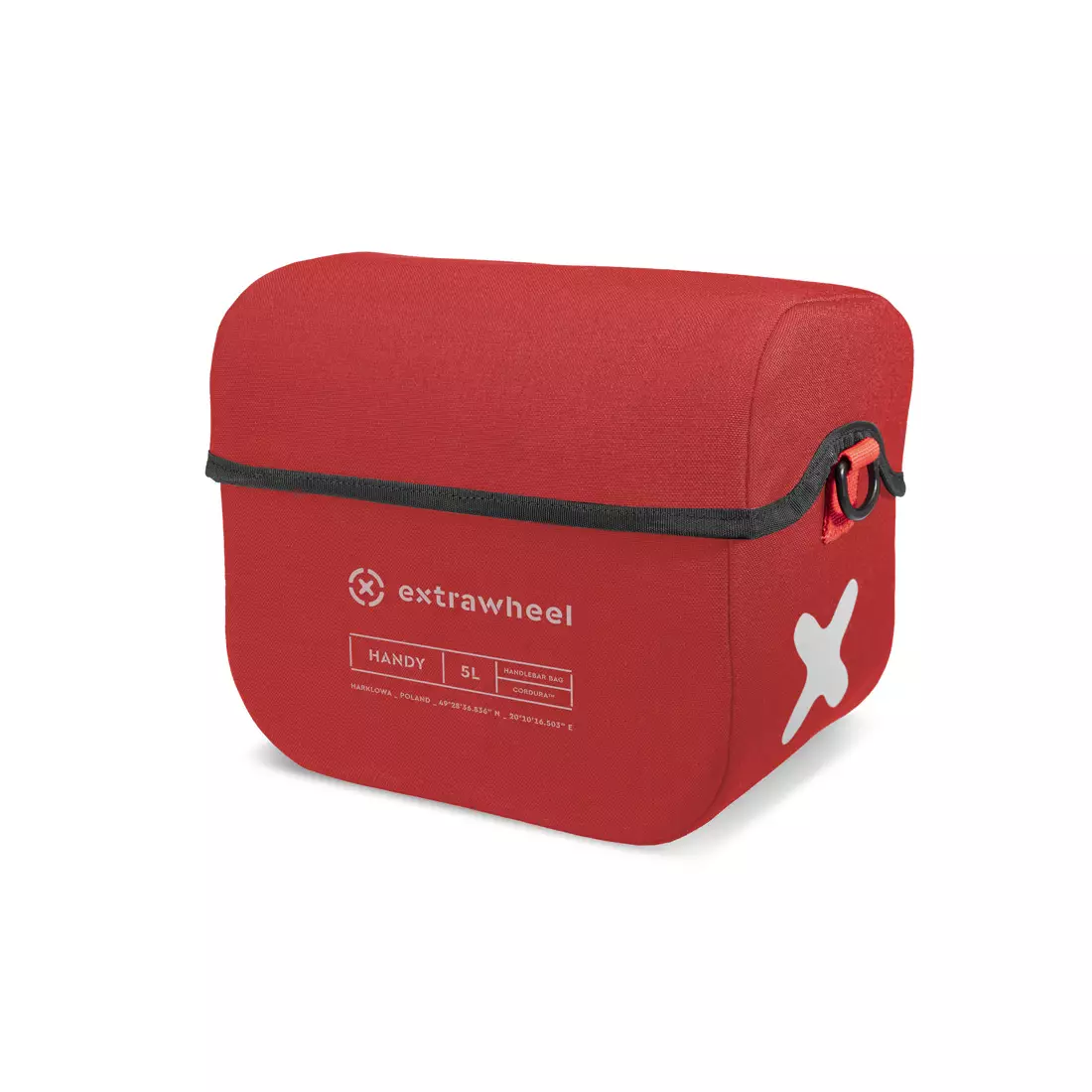 EXTRAWHEEL HANDY PREMIUM CORDURA handlebar bag, red 5 L