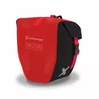 EXTRAWHEEL RIDER POLYESTER bicycle rear panniers, red-black 30 L