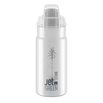 Elite bicycle water bottle Bottle Jet 550ml transparent milky, gray logo EL0201105