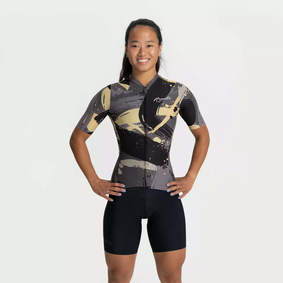 ROGELLI FLAIR women's cycling jersey black gold