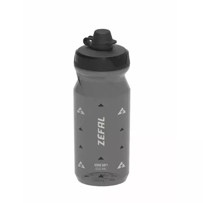 ZEFAL SENSE SOFT 65 NO-MUD bicycle water bottle 650 ml smoked black