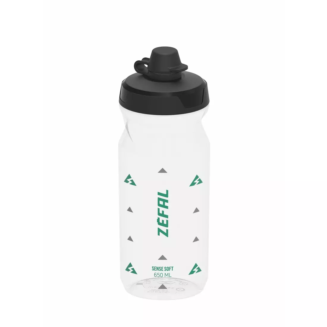 ZEFAL SENSE SOFT 65 NO-MUD bicycle water bottle 650 ml translucent