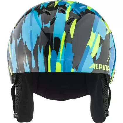 ALPINA junior ski helmet PIZI NEON-BLUE GREEN GLOSS