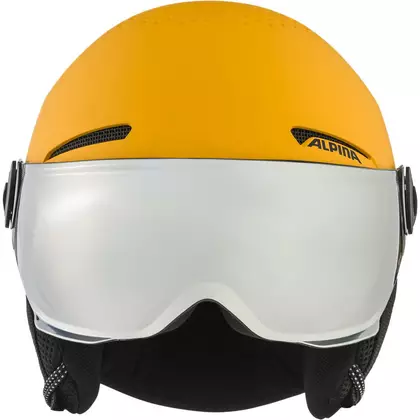 ALPINA junior ski helmet with visor ZUPO VISOR Q-LITE BURNED-YELLOW MATT S2