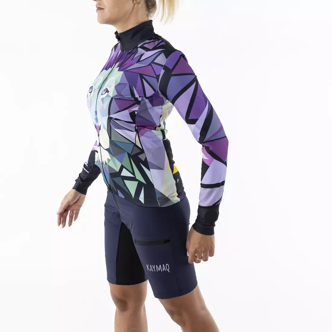 KAYMAQ POLYGONAL LION women's cycling jersey THERMAL PRO ELTHWPRO-1