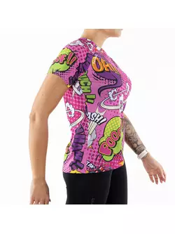 KAYMAQ W27 PRO MESH Sports/running t-shirt for women, pink