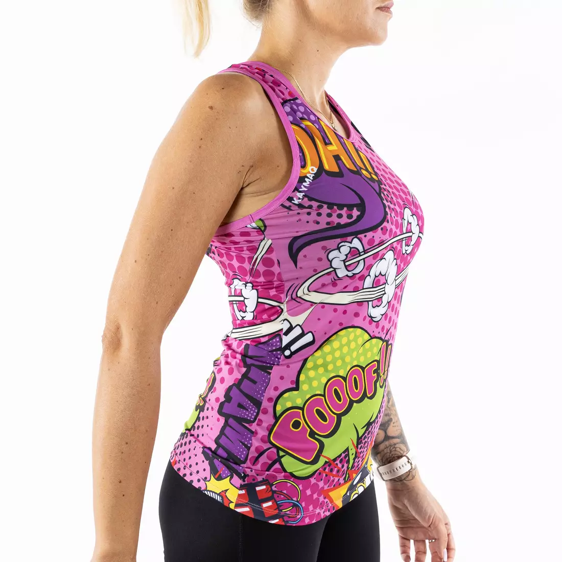 KAYMAQ W27 Women's Tank Top Sports shirt with shoulder straps, pink