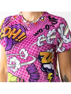 KAYMAQ W27 women's loose short-sleeved MTB cycling jersey, pink