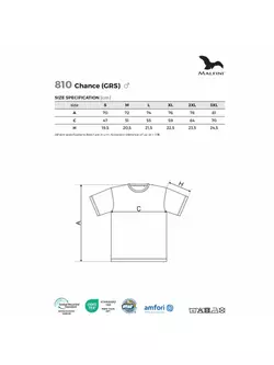 MALFINI CHANCE GRS Men's Sport T-Shirt, Short Sleeve, Micro Polyester from Recycling, Black Melange 810M113