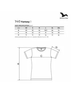 MALFINI FANTASY - Women's Sports T-Shirt 100% Polyester, Neon Yellow 1409012-140