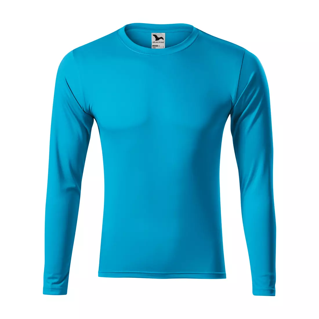 MALFINI PRIDE Men's Long Sleeve Sport Shirt, Turquoise 168441