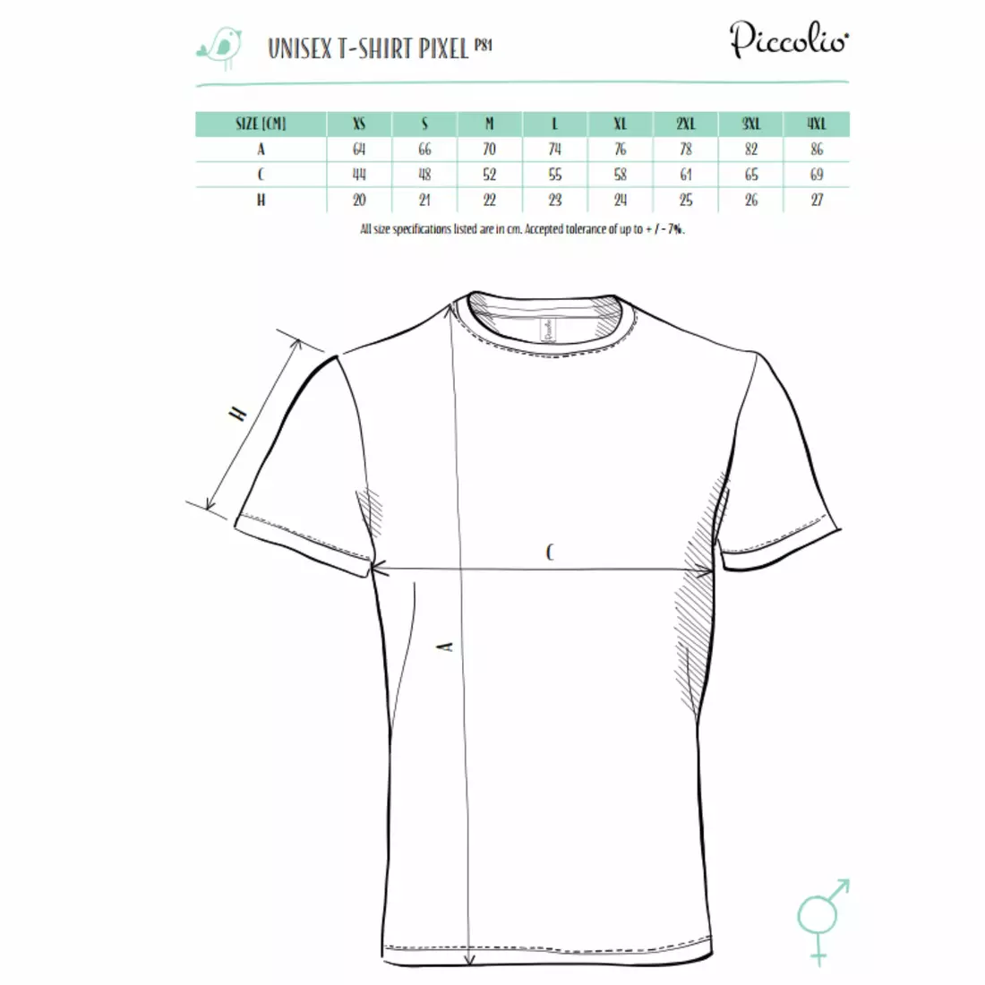 PICCOLIO PIXEL Sport T-Shirt, Short Sleeve, Men's, Black, 100% Polyester P810112