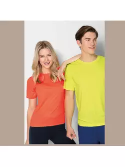 PICCOLIO PIXEL Sport T-Shirt, Short Sleeve, Men's, Neon Orange, 100% Polyester P819112