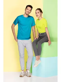 PICCOLIO PIXEL Sport T-Shirt, Short Sleeve, Men's, Neon Orange, 100% Polyester P819112