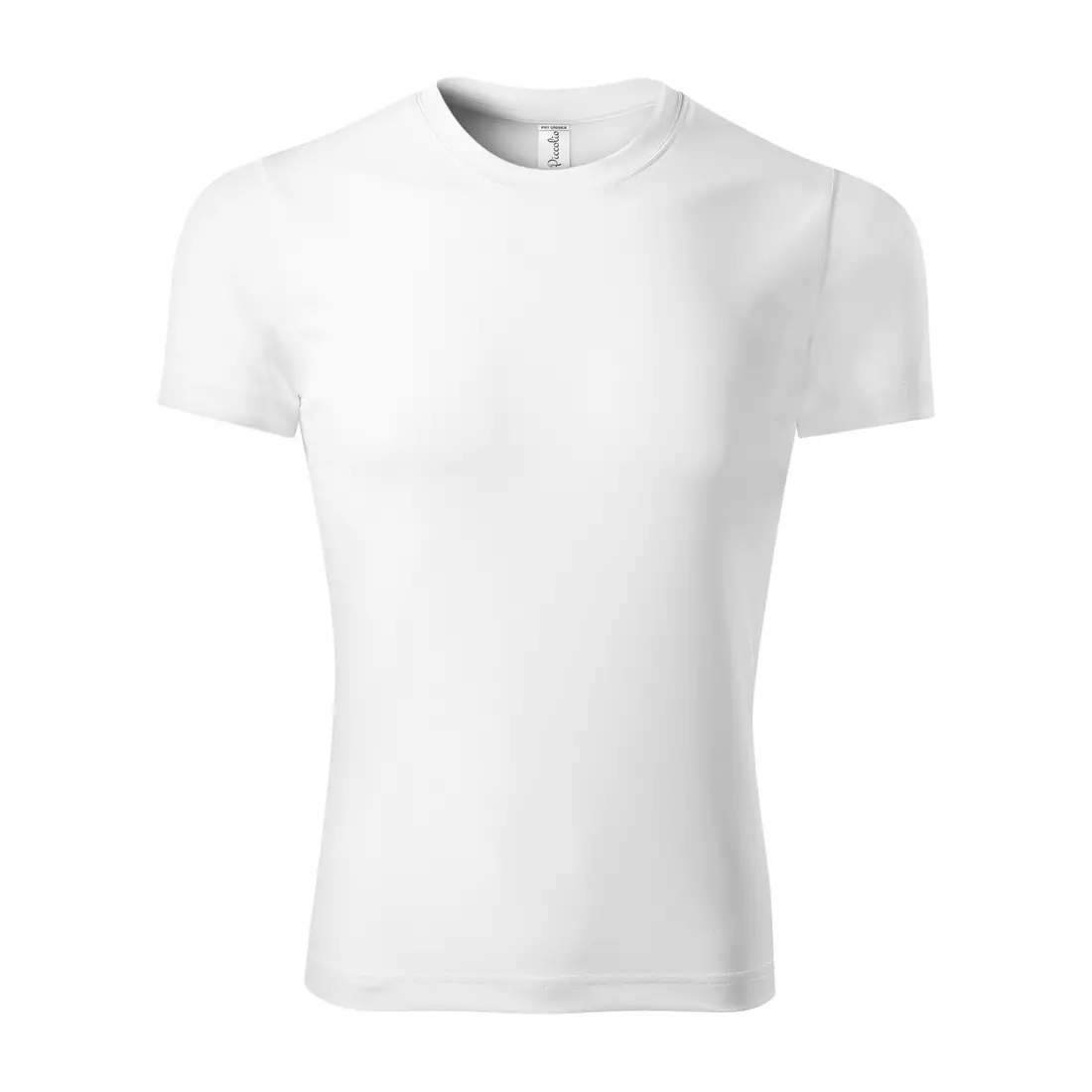 PICCOLIO PIXEL Sport T-Shirt, Short Sleeve, Men's, White, 100% Polyester P810012