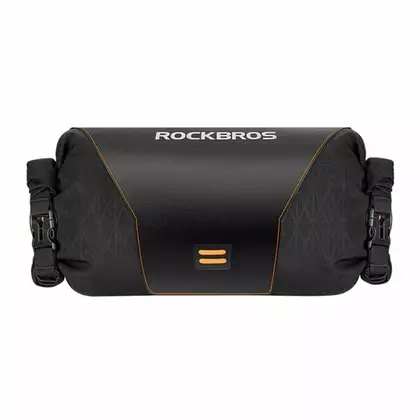 Rockbros Bikepacking Handlebar Bag, Roll-up Bicycle Tube Bag, Black 30990009001