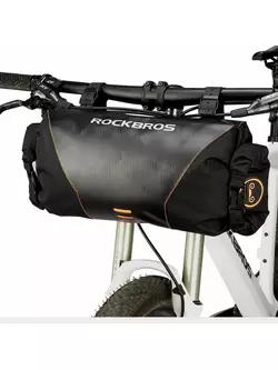 Rockbros Bikepacking Handlebar Bag, Roll-up Bicycle Tube Bag, Black 30990009001