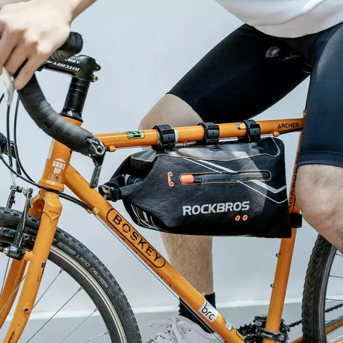 Rockbros Roll-up Bicycle Frame Bag, Black 30120016001