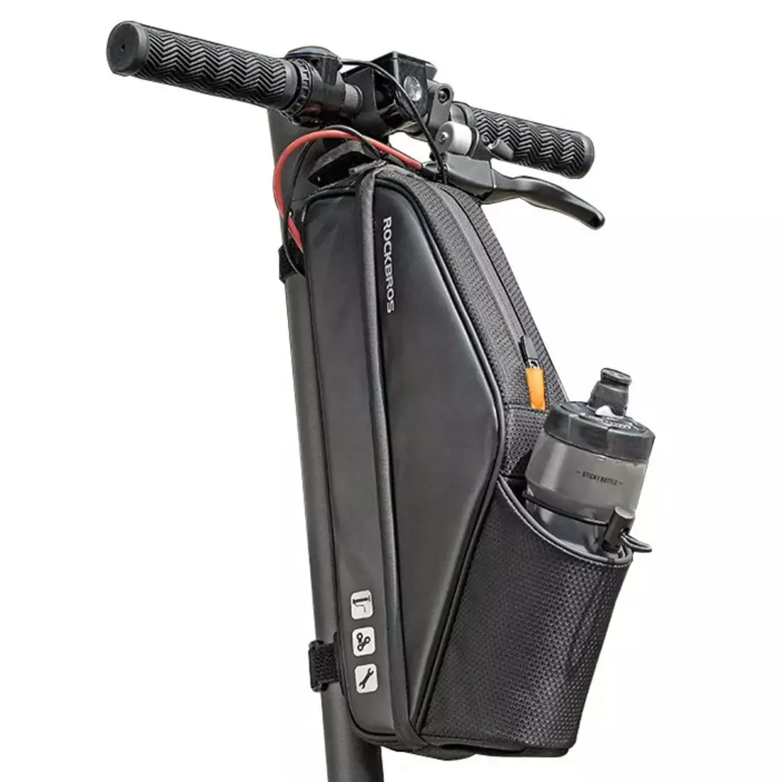 Rockbros Scooter handlebar bag with water bottle pocket, black B83