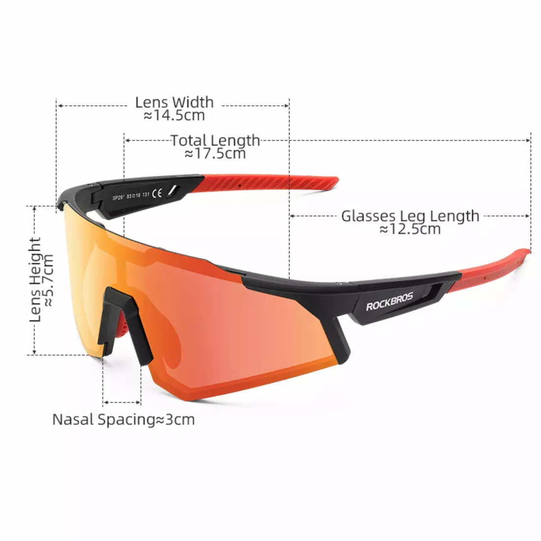 Rockbros Sports / Cycling Polarized Sunglasses, Black 14110006005