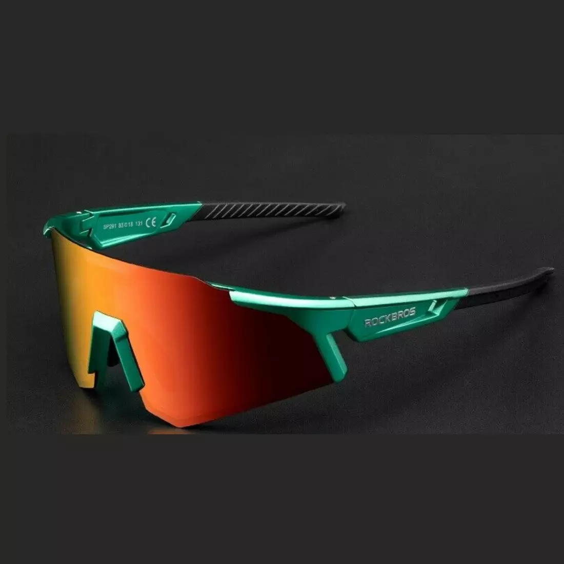 Rockbros 10165 Polarized Cycling Sunglasses - Green - Supage Technology