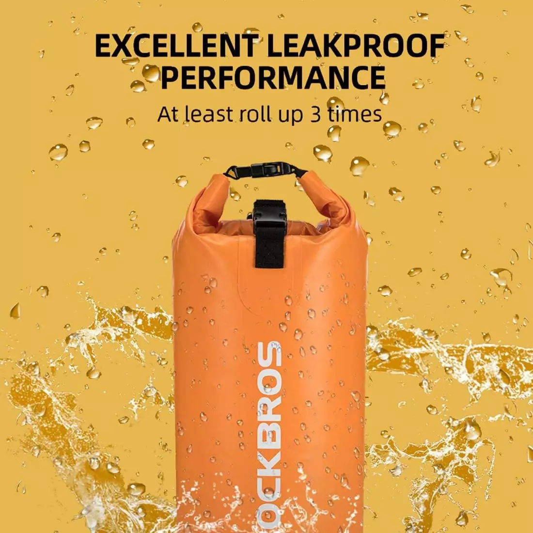 Rockbros Waterproof Backpack/sack 10L, orange ST-004OR