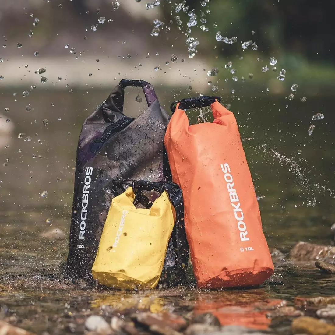 Rockbros Waterproof Backpack/sack 10L, orange ST-005OR