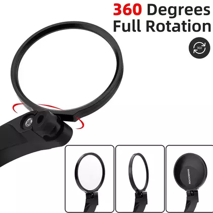 Rockbros bicycle mirror with a handlebar clamp, right, black 26210001004