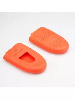 Rockbros silicone, waterproof protectors for the front of the bicycle shoe, orange 22220001003